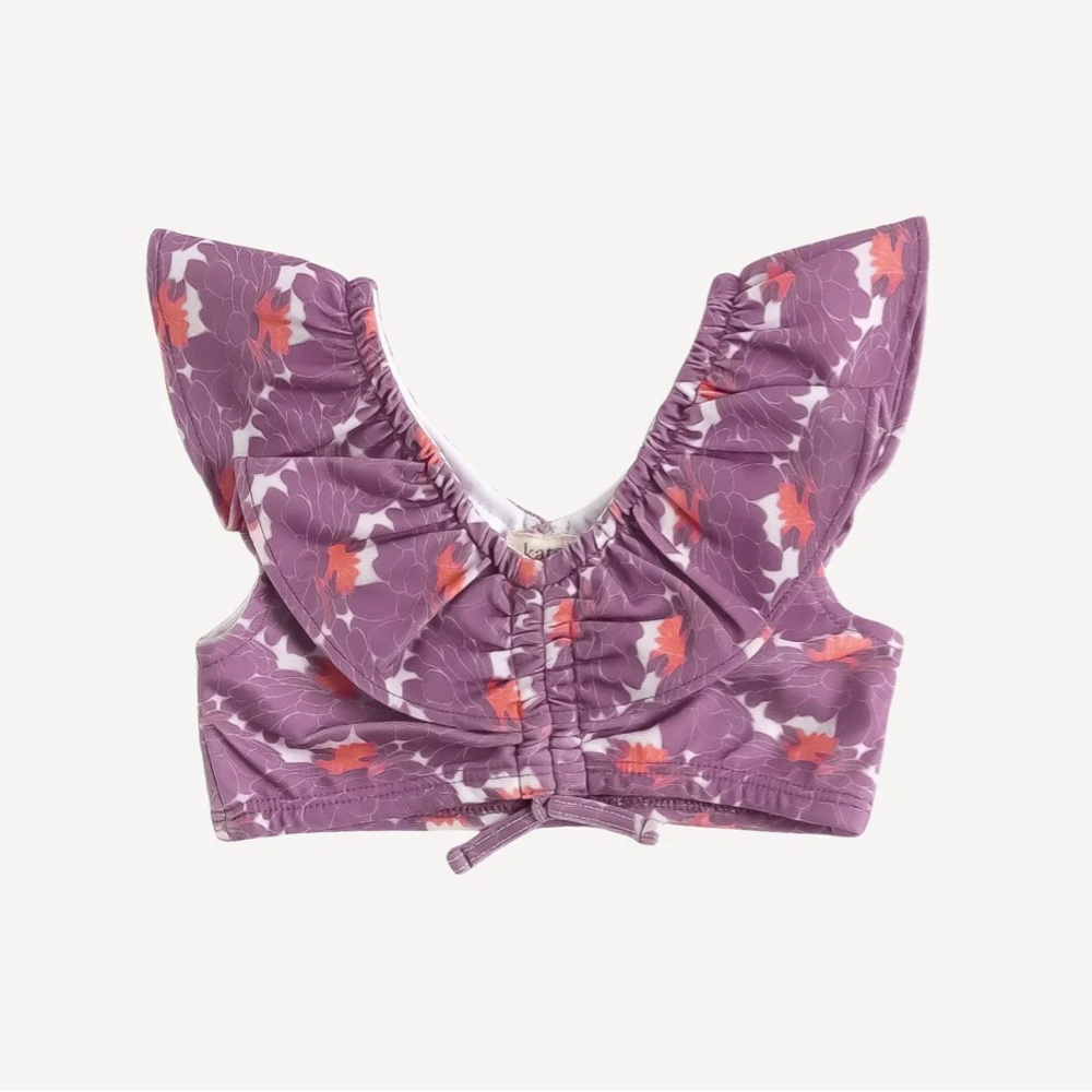 kate quinn ruffle crop swim top